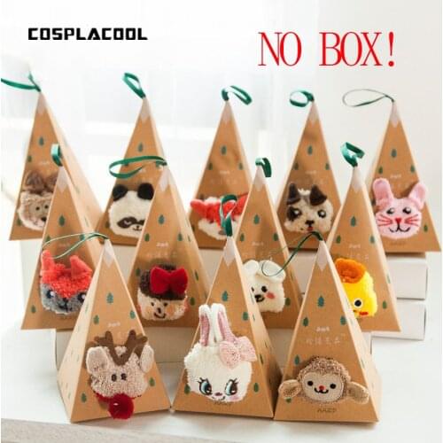 No Gift Box Winter Cute Kawaii Socks meias Cartoon 3D Animals Elk Sheep Panda Funny Socks Women Warm Christmas Socks NO gift box