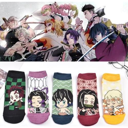 Hot Demon Slayer Adult Children Socks Cosplay Kimetsu No Yaiba Tsuyuri Kanawo Kochou Shinobu Cotton Anime Socks