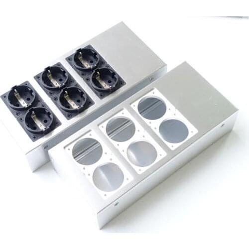 NEW 1piece EU power case European standard power socket chassis Aluminum chassis for diy
