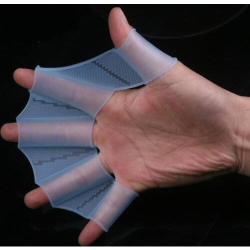 2021 New Silicone Training Paddle Dive Glove Swim Glove Swim Gear Fins Hand Webbed Flippers
