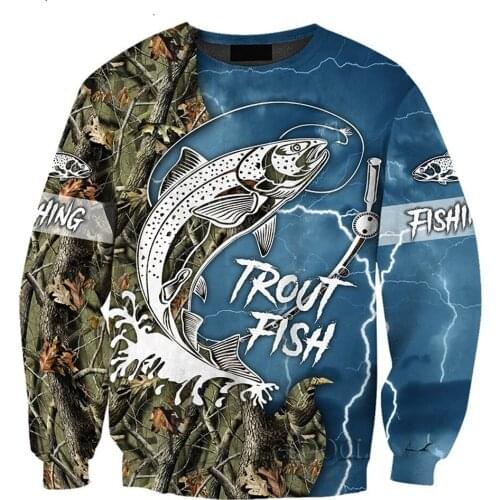 CLOOCL Fashion Newest Popular Trout Fish 3D Print Men Women Casual Sweatshirt Streetwear Pullover Tracksuit Drop Shipping