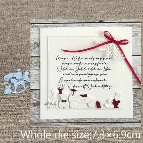 New Design Craft Metal stencil mold Cutting Dies baby toy horse decoration scrapbook die cuts Album Paper Card Craft Embossing