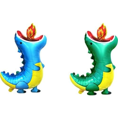 Fire-breathing Dragon Aluminum Foil Balloon Cartoon Dinosaur Balloon Birthday Party Decoration Childrens Toys Baby Shower
