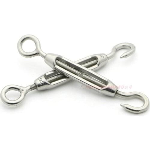 Wholesale M16 US type stainless steel wire rope marine hardware 304 turnbuckles with eye and hook