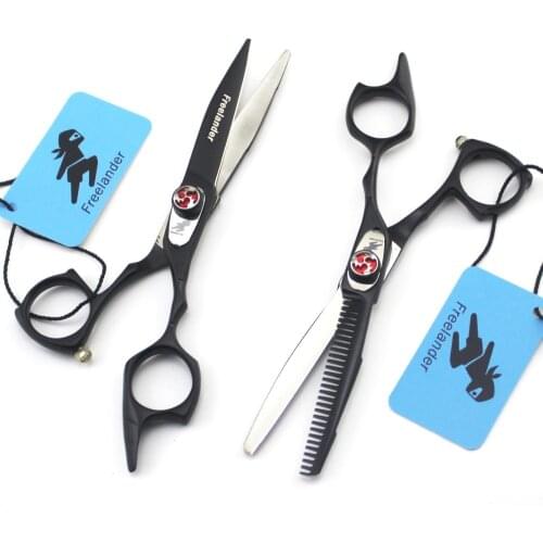 "Hairdressing Scissors Barber Shop Essential Scissors 5.5 Inch Personality Tomahawk Black Stainless Steel Type Model Number Size