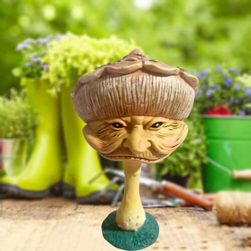 Whimsical Resin Miniature Fairy Mushroom Statues Crafts Ornament for Yard Art Garden Mystical Decor