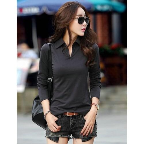 2019 Polo Ralphmen Women Long Sleeve Casual Shirt Plus Size Cotton Polos Mujer blusas feminina Ralph Feminina Polo femme shirts