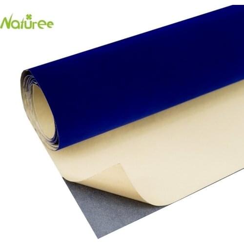 45cm Width Blue Color Self Adhesive Velvet Flocking Liner Jewelry Contact Paper DIY Sticky Roll