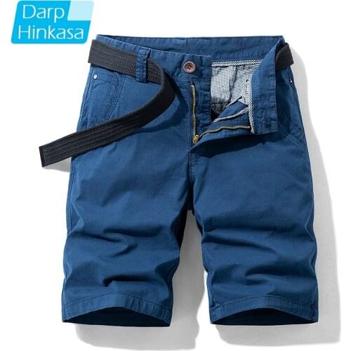 High-quality Summer New Casual Fashion Shorts Mens Casual Loose Five-point Pants Mens Shorts Pure Cotton Solid Color Casual