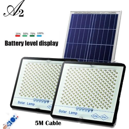 A2 600 W Super Bright LED Solar Light solar lamp 40000 m A battery Wireless Outdoor Garden Waterproof large Solar panel light