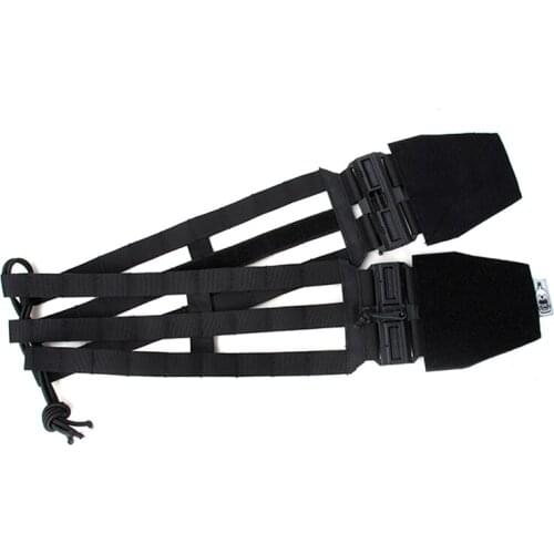 Tactical Military Black Vest 3-Band Skeletal Cummerbund with Automatic magnetic quick release buckle