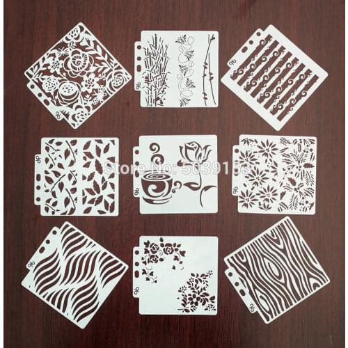 Coffee Garden Layering Hollow Stencils Stamping Scrapbooking Embossing Wall Painting Pre-drawing Ruler Masking Spray Template