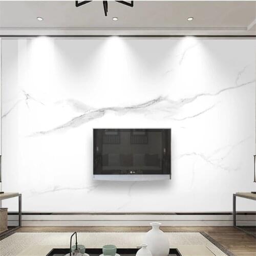 Wellyu Custom wallpaper 3d white modern light luxury high-end jazz white marble background wall living room background wallpaper