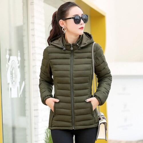 Mujer Parkas 2020 Autumn Winter Jacket Woman Clothes Plus Size Korean Detachment Cap Black Coat Padded Veste Femme KJ417