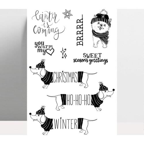 ZhuoAng Christmas Cartoon Animals Clear Stamp / stamp DIY scrapbook / album decoration transparent seal / seamless seal