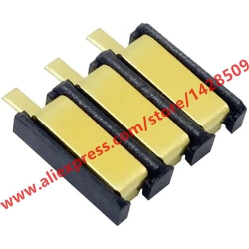 10pcs 3-pin Famale Socket 2.5mm Pitch 1.6mm Height Gold Plated Shrapnel Battery Connector with Band Fixed Point Cell Holder