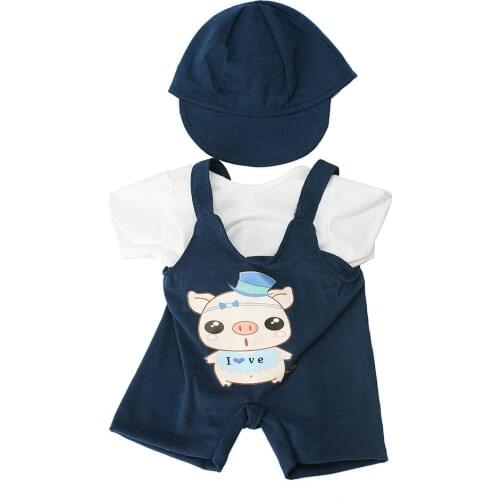 3pcs=Hat+T-shirt+Rompers Doll Clothes Wear fit 18 inch American ,Children best Birthday Gift N409