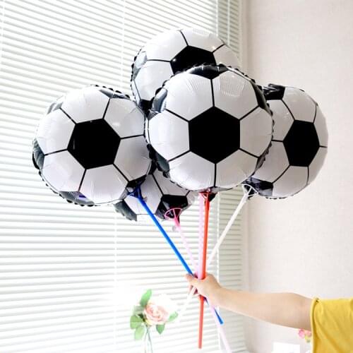5Pcs 18 Inch Football Aluminum Foil Balloon Soccer Metallic Mylar Balloons Decoration for Birthday Party