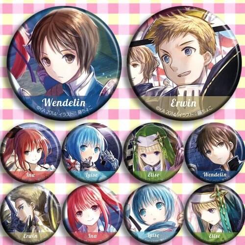 58mm Cute Badges Hachinan tte, Sore wa Nai Desho Wendelin Luise Elise Icons on backpack cosplay fan