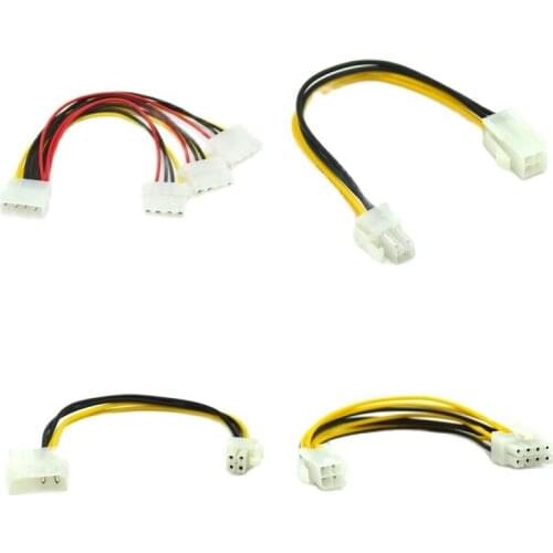 8 Inch ATXP4EXT ATX 12V 4-pin Male To 4Pin 8pin Female PC CPU Power Extension Cord Connector Adapter
