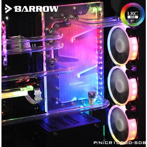 Barrow Acrylic Board as Water Channel use for CORSAIR 1000D Computer Case use for Both CPU and GPU Block RGB to 5V 3PIN Header