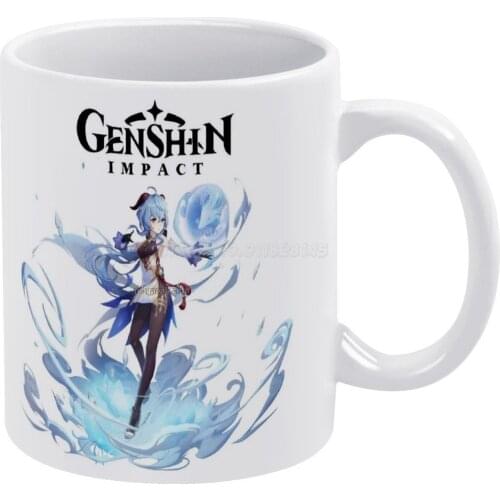 Ganyu Genshin Impact White Mug Coffee Mug 330ml Ceramic Home Milk Tea Cups and Mugs Travel Gift for Friends Ganyu Genshin Impact