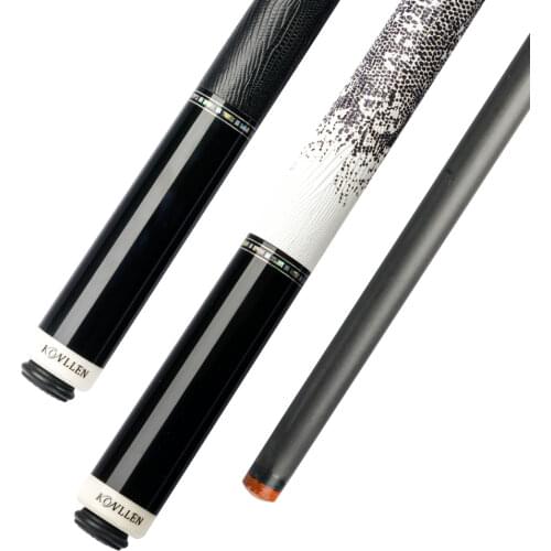KONLLEN Billiard Carbon Fiber Pool Cue Stick Real Inlay Carbon Energy Technology Leather Grip Professional Billiards Stick Kit
