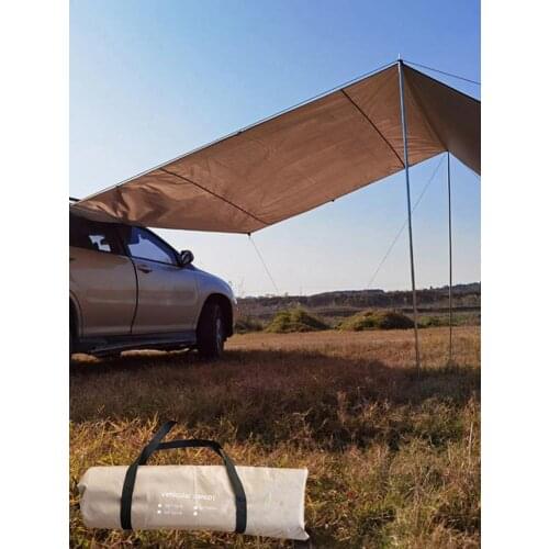Car Side Awning Large Space Durable Quick Installation Car Tent Shade Camping Side Car Roof Top Tent Waterproof Canopy