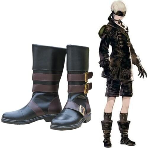 Game NieR Automata 9S Cosplay Shoes NieR Automata YoRHa No. 9S Cosplay Boots Anime Accessories Custom Made Free Shipping