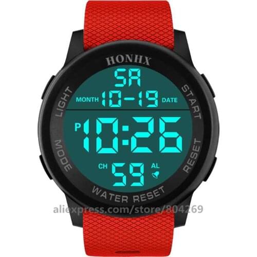 HONHX 199340-176 Cool Men Digital Student Sports Waterproof Wristwatch Hot Fashion Women Dress Watch Men LED Watches