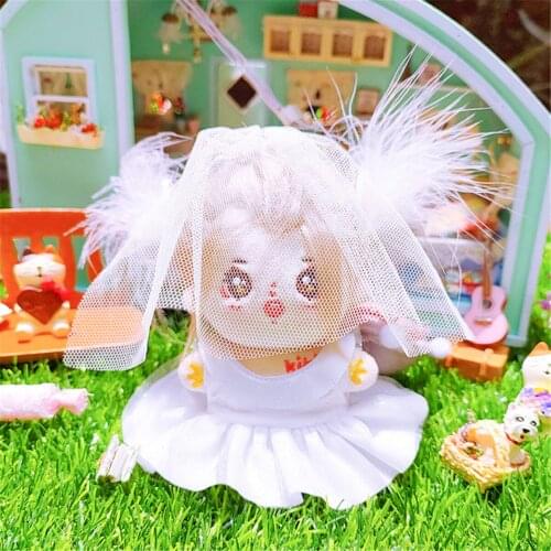 Cosmile Original Hand Made 10CM Doll Clothes Angels Wings Outfits White Wedding Dress Get Married Cosplay