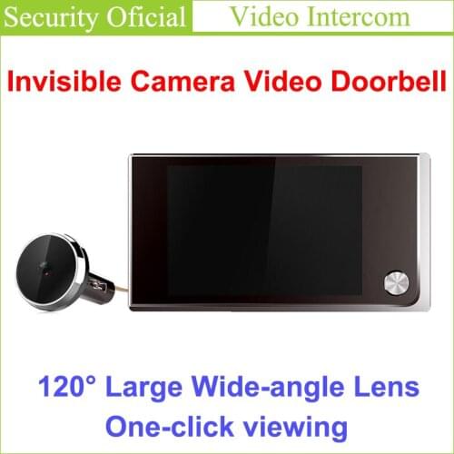 Color Screen With Door Bell LED Light Electronic Doorbell Door Viewer Home Security Peephole Door Camera Video Intercom Doorbell