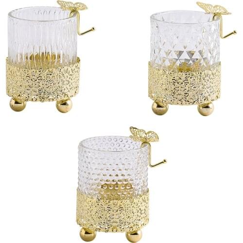 European Wedding Glass Candle Holder Tea Light Candlestick Dining Table Centerpiece Banquet Engagement Dinner Event Ornament