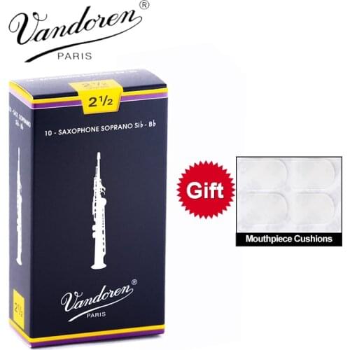 France Vandoren Traditional Soprano Sax Traditional Reeds / Saxophone Soprano Bb Reeds Strength 2.0#, 2.5 # 3.0# 3.5# Box of 10