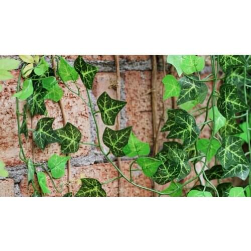 Simulation fabric greenery plant leaves vine, artificial silk ivy for house home garden decoration, 100pcs, Express shipping
