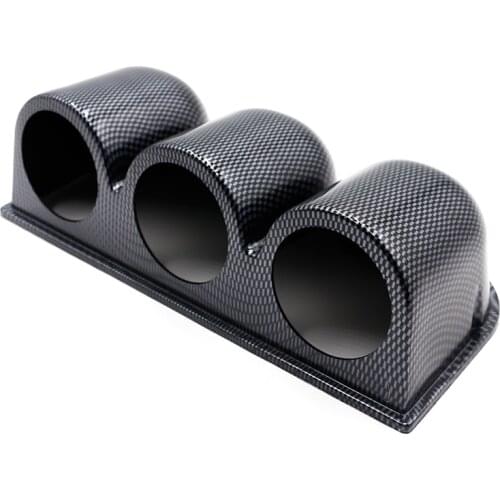 52mm Carbon Gauge Pod Triple hole Cup Car 52mm gauge Cap Cup Dash Pod Mount Holder Plastic Houder Gague Car Meter