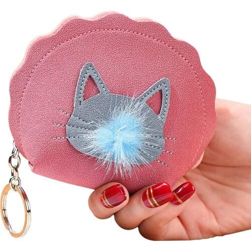 Zipper Coin Purse Pocket Wallets Cartoon Girls Lady Keys Money Bag Pendant Woman Mini Purses Short Wallet Notecase Burse Bags