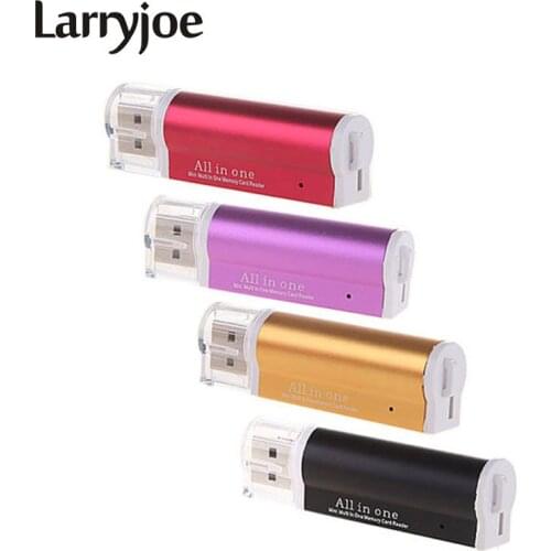 Larryjoe High Quality USB 2.0 All in 1 Multi Memory Card Reader for T-Flash MMC TF M2 Memory Stick Color Randomly Send