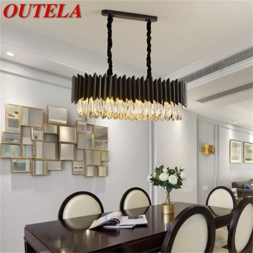 OUTELA Chandelier Lamp Fixtures Luxury Oval Pendant Light Postmodern Home LED for Living Dining Room