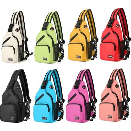 Multifunctional Waterproof Travel Knapsacks Women Pure Color Crossbody Chest Bag Large Capacity Shoulder Shopping Bags