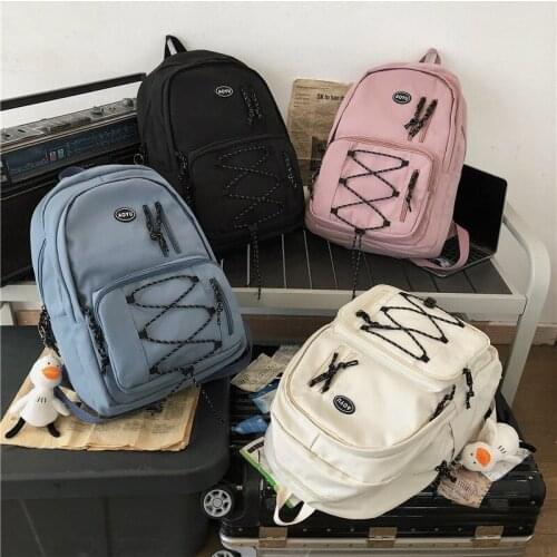 New Nylon Waterproof Laptop Backpack For Women Men College Student School Bags For Teenager Girls Boys 2021 Book Travel Backbag