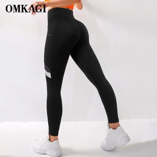 OMKAGI High Waist Fitness Fashion Pants Legging Gym Sport Femme Push Up Sexy Workout Sport Women Jeggings Yoga Leggings Women