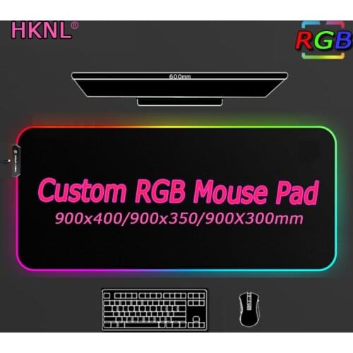Pc Custom Mouse Mat Gaming Mouse Pad Rgb Led Mause Pad Gamer Accessories Mousepad Mats with Backlight 90x40 900x400 Backlit Mat