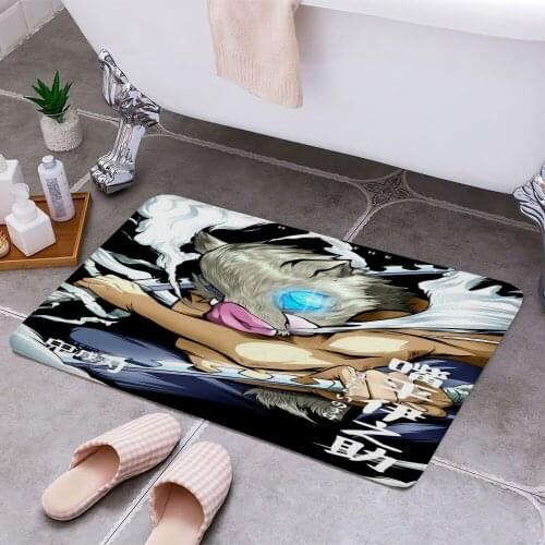 Anime Demon Slayer Inosuke Anti-slip Modern Area Rugs Living Room Balcony Bathroom Printed Carpet Doormat Hallway Bath Mat