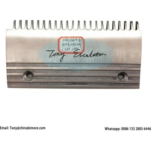 S655B609 H03 Escalator Comb Plate Aluminum L206mm W106mm Hole Space 145mm LEFT 22Teeth