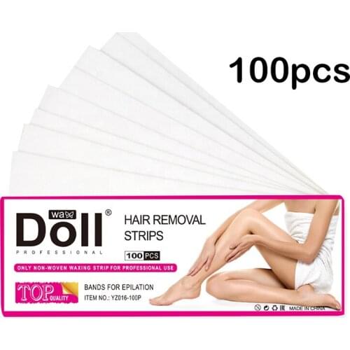 100pcs Removal Nonwoven Body Cloth Hair Remove Rolls High Quality Wax Papers Depilatory Beauty Tool for Leg Wax Depilation