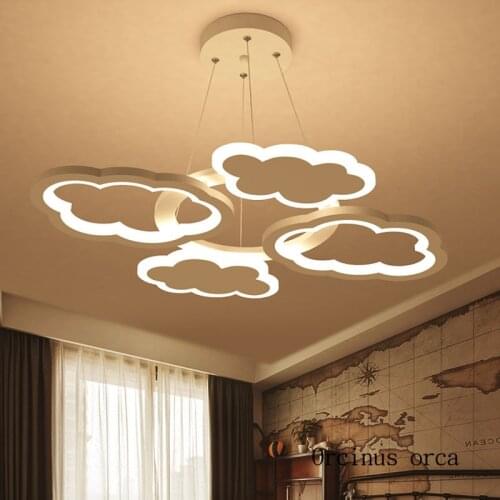 Nordic modern minimalist cloud chandelier nursery childrens room lights cartoon creativity LED cloud Chandelier free shipping