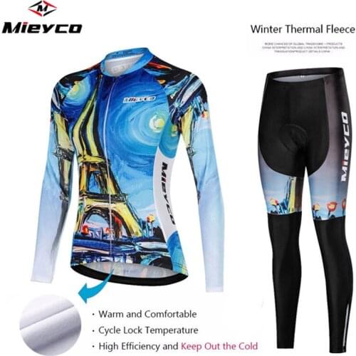 Thermal Fleece Cycling Clothing Warm Winter Roupas Femininas Bicicleta Set 2021 Outdoor Riding Bike MTB Racing Ciclismo Invierno