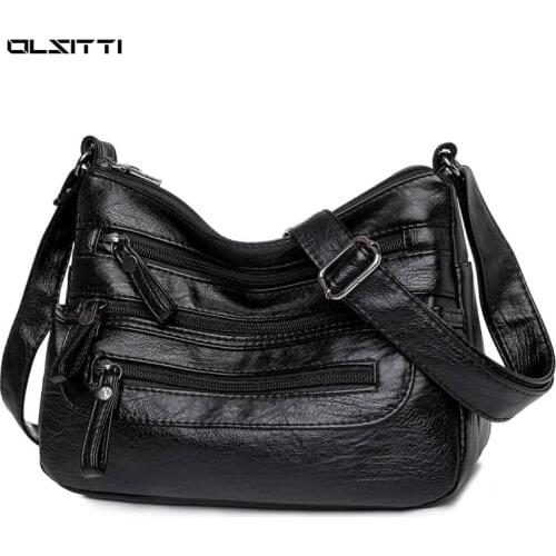 High Quality Ladies Soft Leather Crossbody Shoulder Bags for Women 2021 Multilayer Classic Luxury Designer Messenger Bag