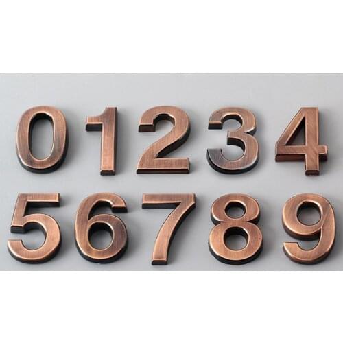 0-9 Modern House Door Plaque Address Arabic Number Digit Plate Sign Decoration